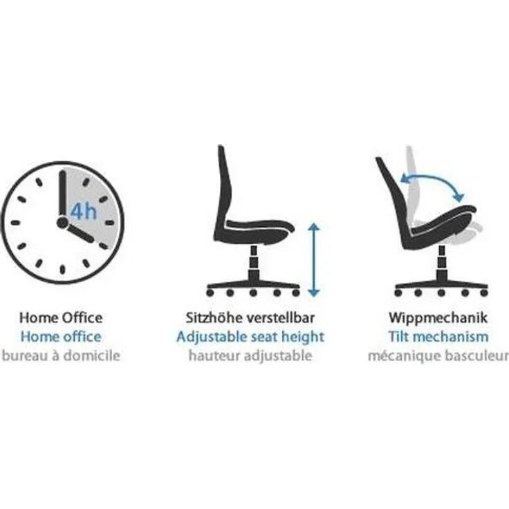 hjh OFFICE Home Office Chefsessel ARIA HIGH Schwarz