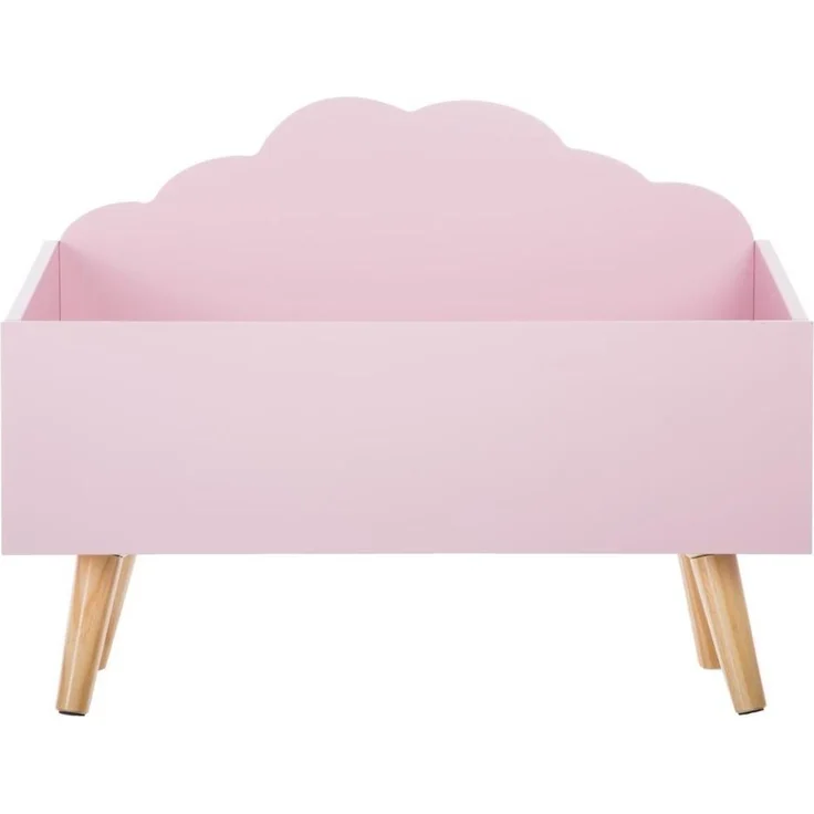Aufbewahrungskiste für Kinderzimmer, Spielzeugkiste, 58 x 28 x 45 cm, Wolken-Motiv, MDF – Bild 1