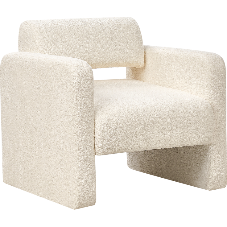 Sessel HALLSBERG Bouclé Cremeweiß – Bild 4