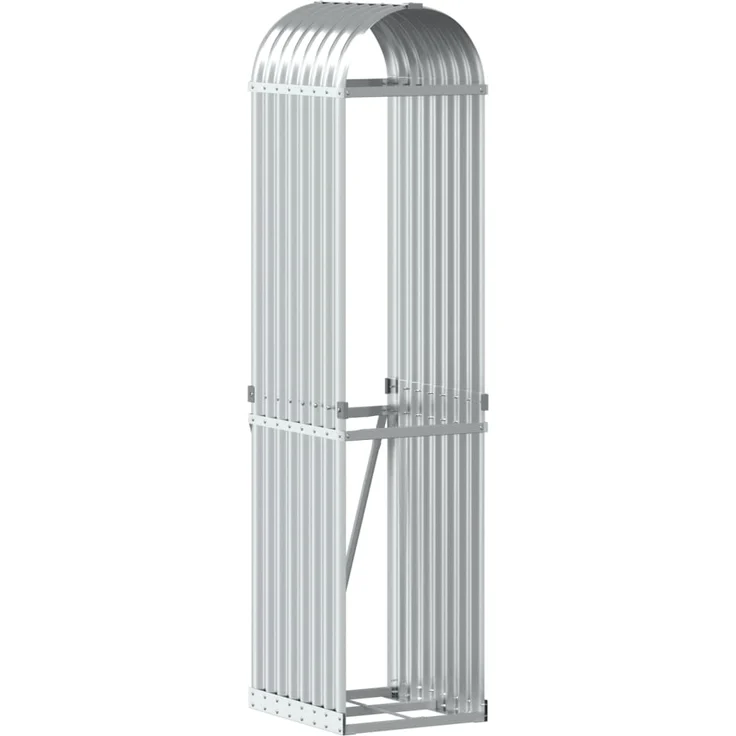 vidaXL Kaminholzunterstand Silbern 40x45x170 cm Verzinkter Stahl 364588 – Bild 1