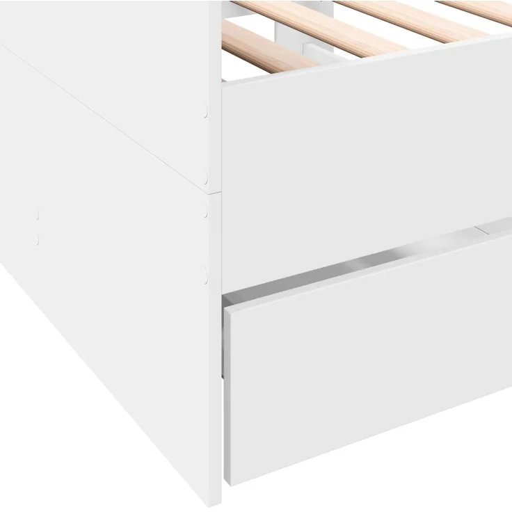 vidaXL Tagesbett mit Schubladen ohne Matratze Weiß 90x190 cm 3280825 – Bild 7