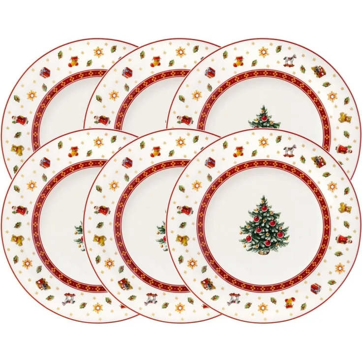 Villeroy & Boch Teller-Set Toy's Delight Specials Frühstücksteller 21,5cm Set6, Premium Porcelain