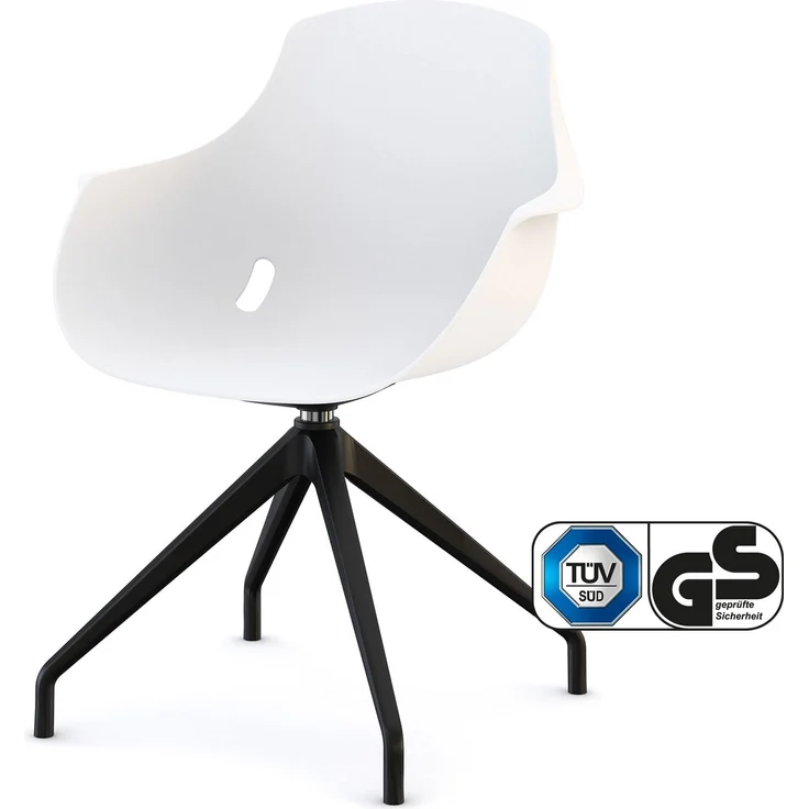 ASSMANN Schalenstuhl Consento Triest Schwarz 63x56x83cm Kunststoff – Bild 1