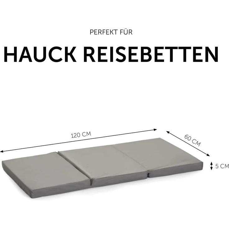 Hauck Sleeper Reisebettmatratze für Kinderbett grey 60x120 cm – Bild 3