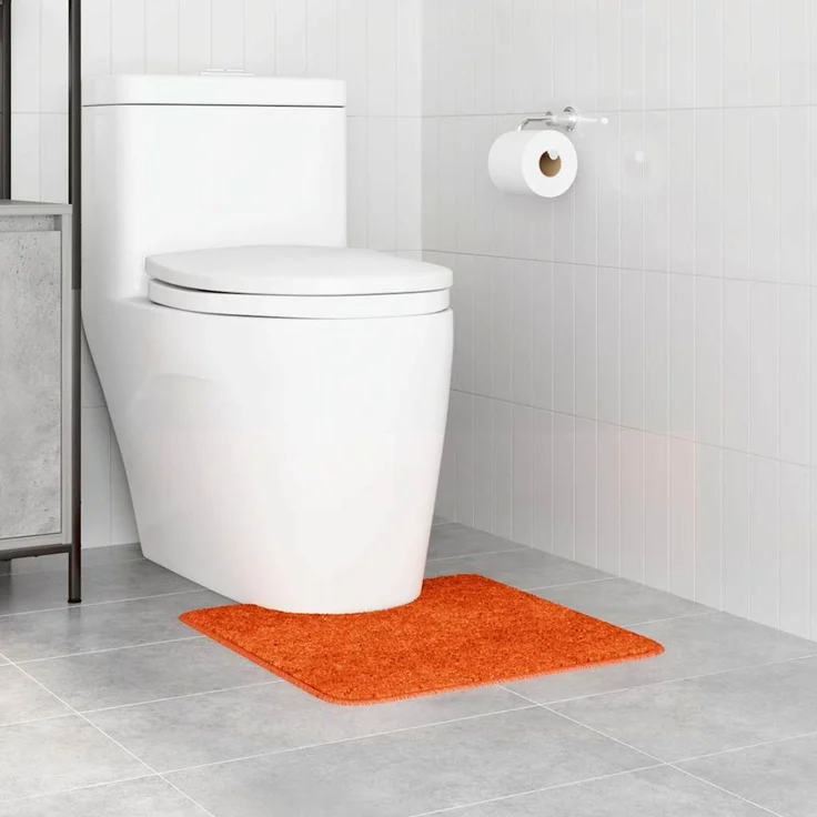 vidaXL Rutschfeste Badematte mit Toilettenausschnitt Orange 50 x 50 cm 4019821 – Bild 2