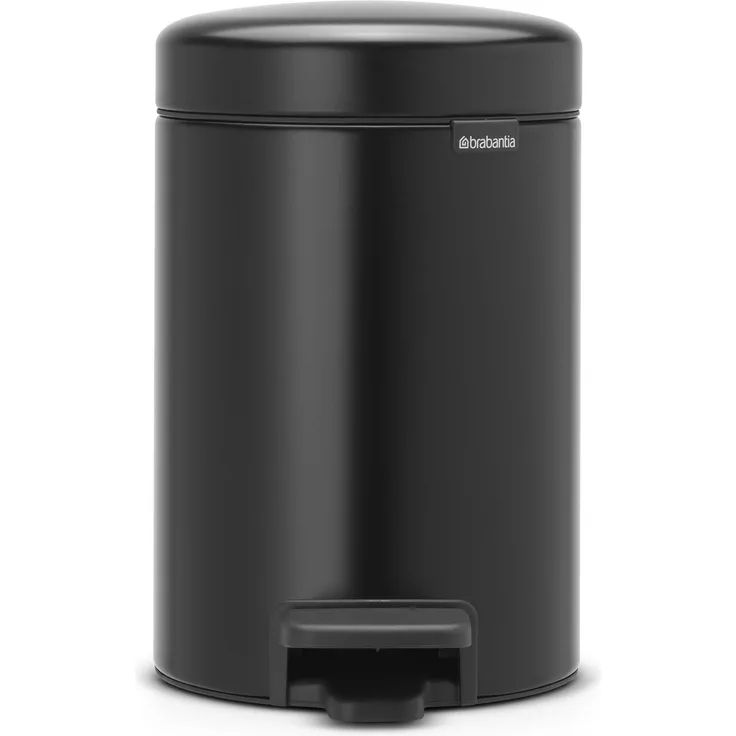 Brabantia 'NewIcon' Treteimer, Matt Black, 3 Liter