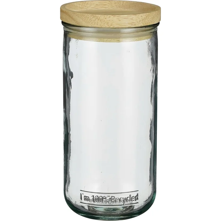 Mica Decorations Vorratstopf Salamo recycled glass 19 x 9 cm transparent