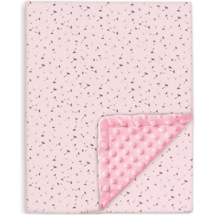 SUPERBE BEBE Baby und Kinderdecke aus weicher Oeko-Tex Baumwolle - 75x100 cm Babydecke für Kinder in 10 Farben - Kuscheldecke Geschenk für Mädchen oder Jungen Wendbar, Weich und Atmungsaktiv