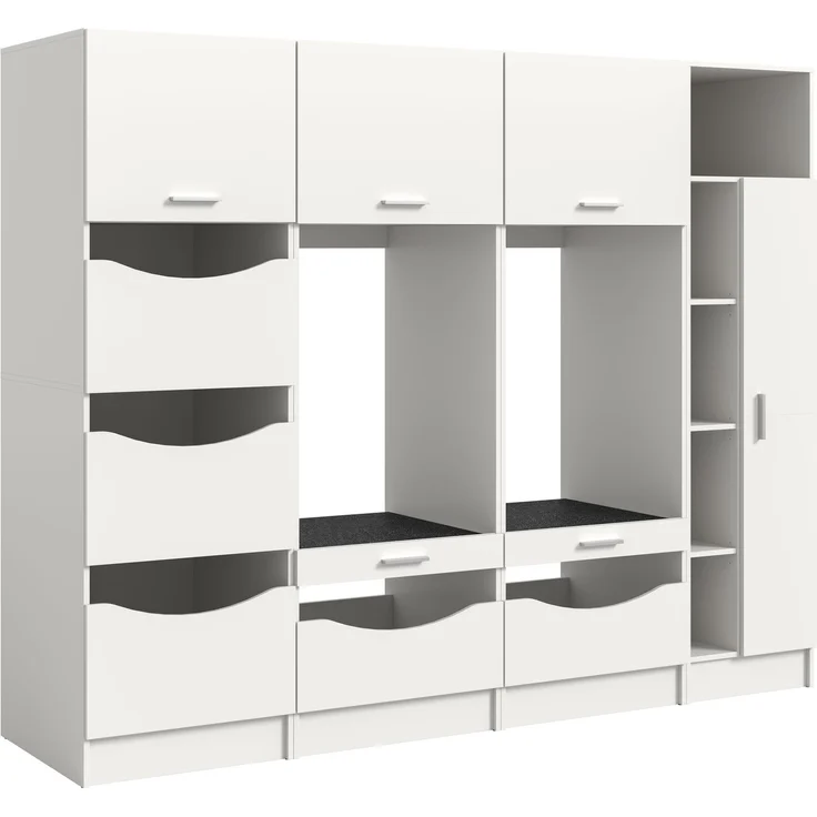 Waschmaschienenumbau Set (B/H/T: 233x195x68 cm) in weiß Nachbildung – Bild 1