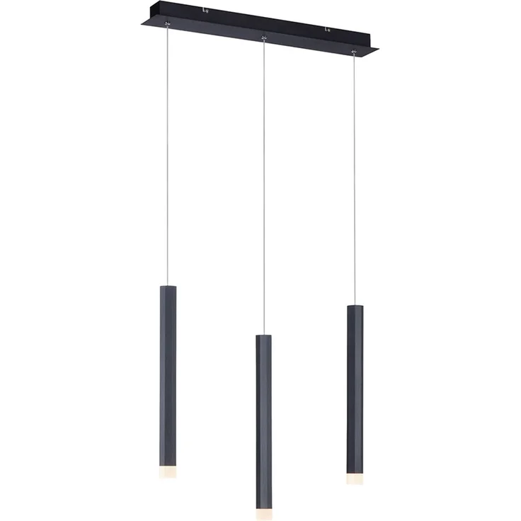 LED Hängeleuchte, Metall, schwarz, warmweiß, H 120 cm – Bild 10