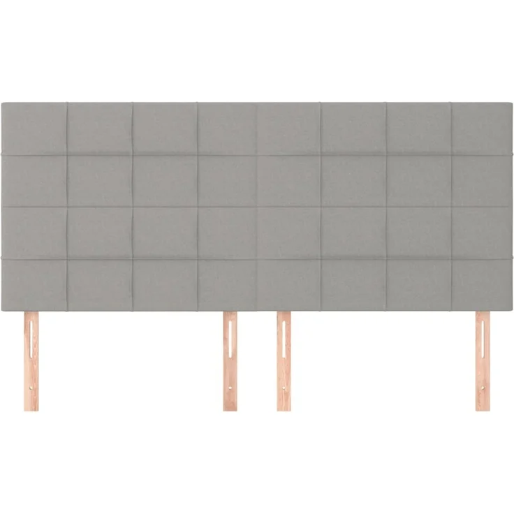 vidaXL Kopfteile 4 Stk. Hellgrau 90x5x78/88 cm Stoff 3116346 – Bild 3