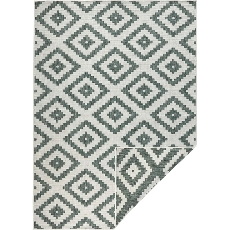 In- & Outdoor Teppich Malta Grün Creme - 200x290x0,5cm – Bild 2