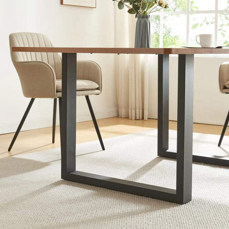 Tischgestell 2er Set Makers Stahl 72x80 cm Schwarz [en. casa] – Bild 3