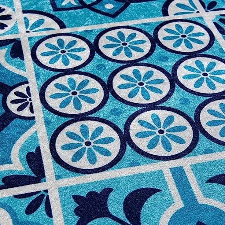 Badezimmerteppich-Set, 2-teilig, Mosaik, Blau – Bild 4