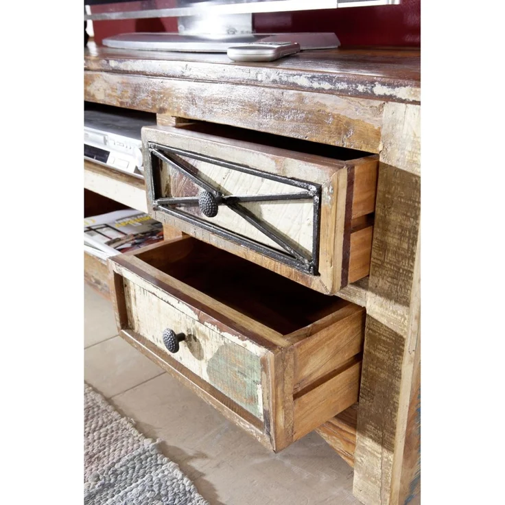 TV-Board Altholz 140x45x50 mehrfarbig lackiert NATURE OF SPIRIT #01 – Bild 4