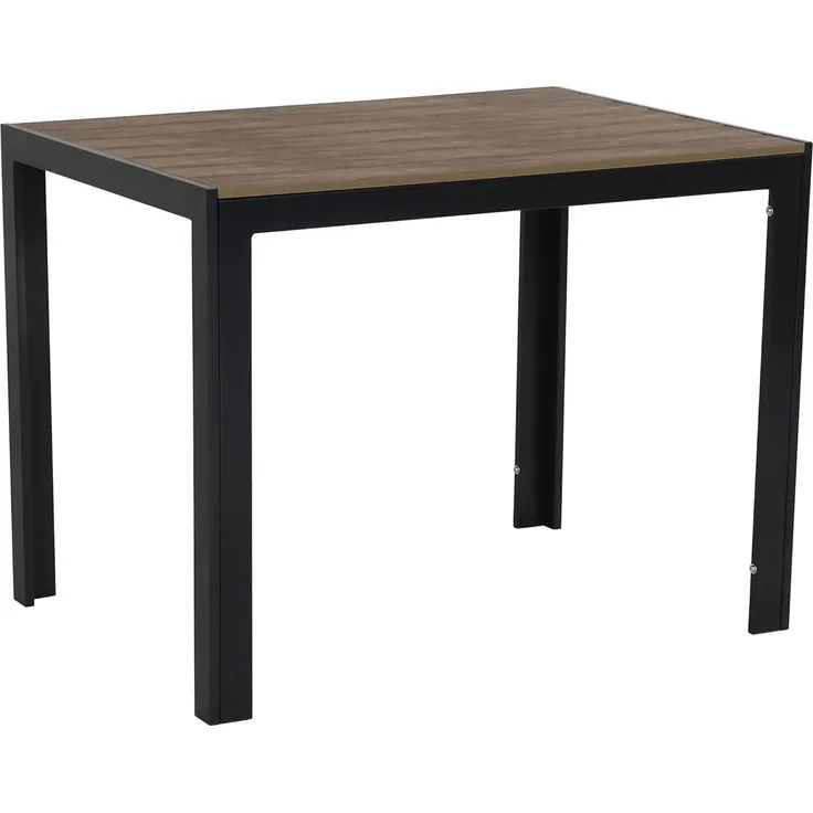 FIRE ALMA Nonwood Alu-Gartentisch Gartenmöbel anthrazit/grau 100x70 cm