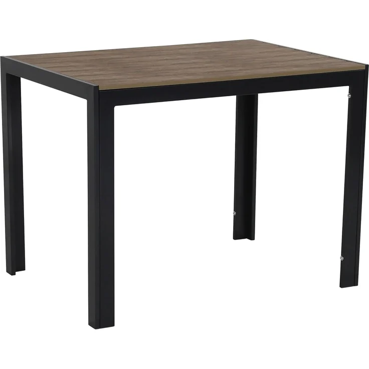 FIRE ALMA Nonwood Alu-Gartentisch Gartenmöbel anthrazit/grau 100x70 cm – Bild 1