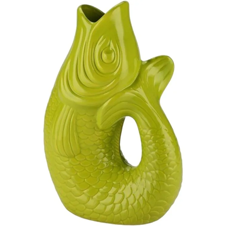 Gift Company Monsieur Carafon Fisch Vase S lime 1,2 L