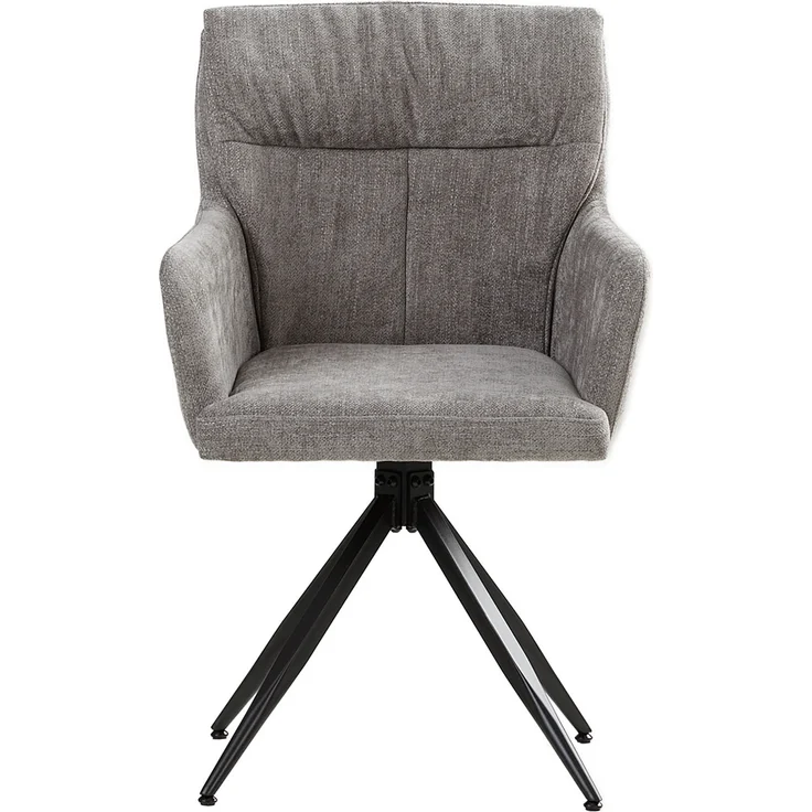 6 Stühle Esszimmer Küchenstühle Leinen Grau Drehstühle Esszimmerstühle Drehbar Esszimmerstuhl mit Armlehne Dreh Sessel Modern Polsterstuhl – Bild 4