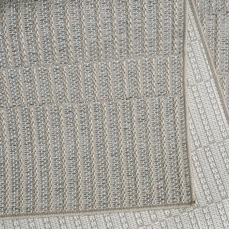 Paco Home In-& Outdoor Teppich Balkon Terrasse Küchenteppich Modernes Boho Ethno Muster, Grösse:133x190 cm, Farbe:Beige 5 – Bild 9