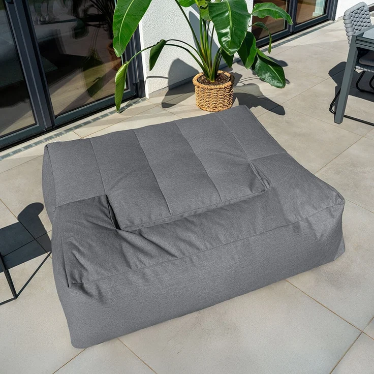 HOME DELUXE 'HEAVEN' Outdoor Sitzsack, Polyester anthrazit, 76 x 152 x 100 cm – Bild 4