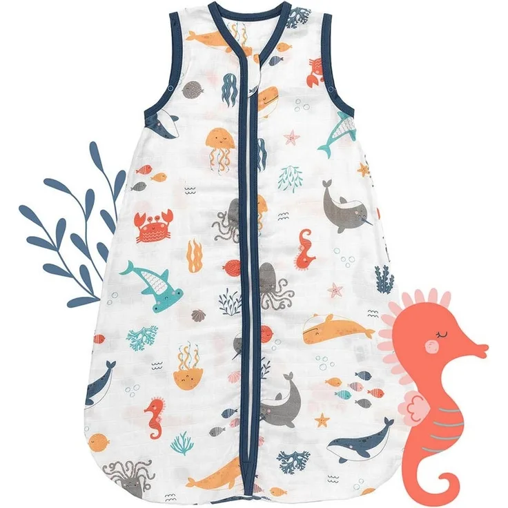Schlummersack Kinderschlafsack, Musselin Babyschlafsack, 0.5 Tog OEKO-TEX zertifiziert