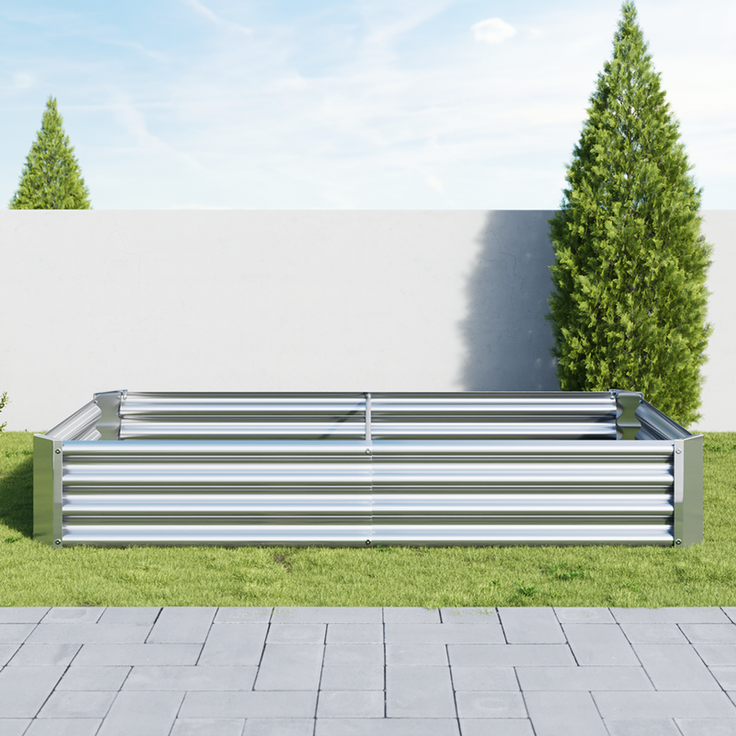Homerecommend Hochbeet 180x90x30 cm, Gartenbett und Pflanzenkasten aus verzinktem Stahl, für Gemüse und Kräuter, Schwarz – Bild 4