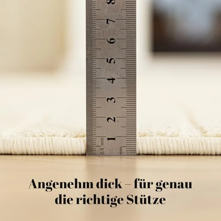 Sonive Linie Teppich Wasserabweisend rutschfest 160×230 cm Beige | Weiche Fußmatte Außen Innen für Wohnzimmer, Schlafzimmer, Kinderzimmer Waschbarer Küchenteppich – Bild 4