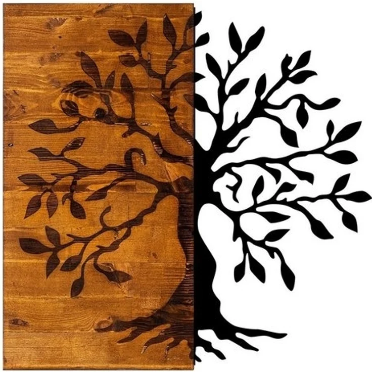 Wallity Wanddekoobjekt 50% WOOD (Thickness: 3 cm) / 50% METAL, 58 x 58 cm L1280 – Bild 4