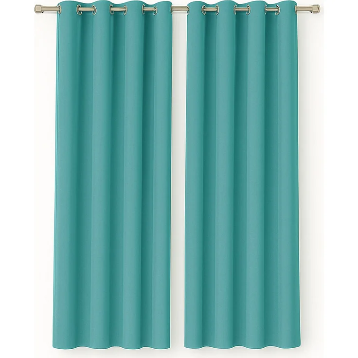 Gardine mit Ösen *** x *** cm ( Breite x Länge ) in ***, blickdichter Vorhang, Ösenvorhang in vielen Variationen 140x245 cm Türkis – Bild 1