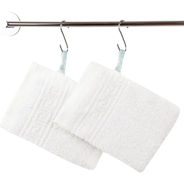 ZOLLNER Waschhandschuhe 20er Set, Baumwollmix, weiß, 16x22 cm – Bild 2
