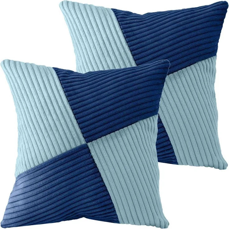 Amilian Kissenbezüge - 2er Set Kissenbezug - Zierkissenbezüge - Kissenhüllen, (2 Stück), 40x40 cm, Kissenhülle für Dekokissen, Kissen, Zierkissen, Sofakissen