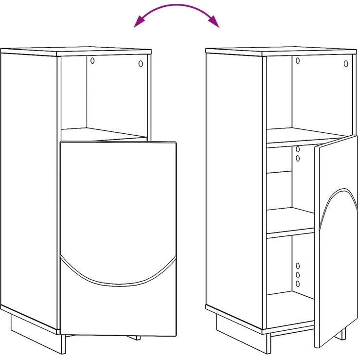 vidaXL Badezimmerschrank-Set 2 stk. Altholz Holzwerkstoff 3433080 – Bild 9