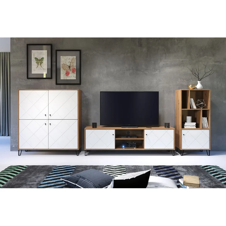 Trendteam 'Touch' Sideboard mit Soft-Close, Eiche Artisan weiß matt, 183 x 76 x 40 cm – Bild 19