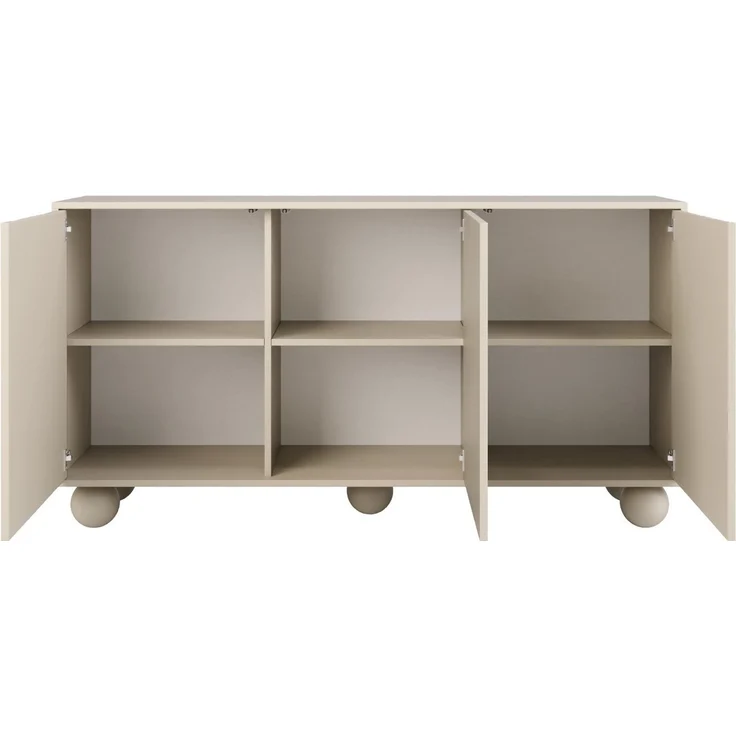Beautysofa Kommode ADEL 154 cm im modernen Stil (Sideboard grifflos 3 Türen, Push-to-Open), Design Kommode für Wohnzimmer & Schlafzimmer – Bild 3
