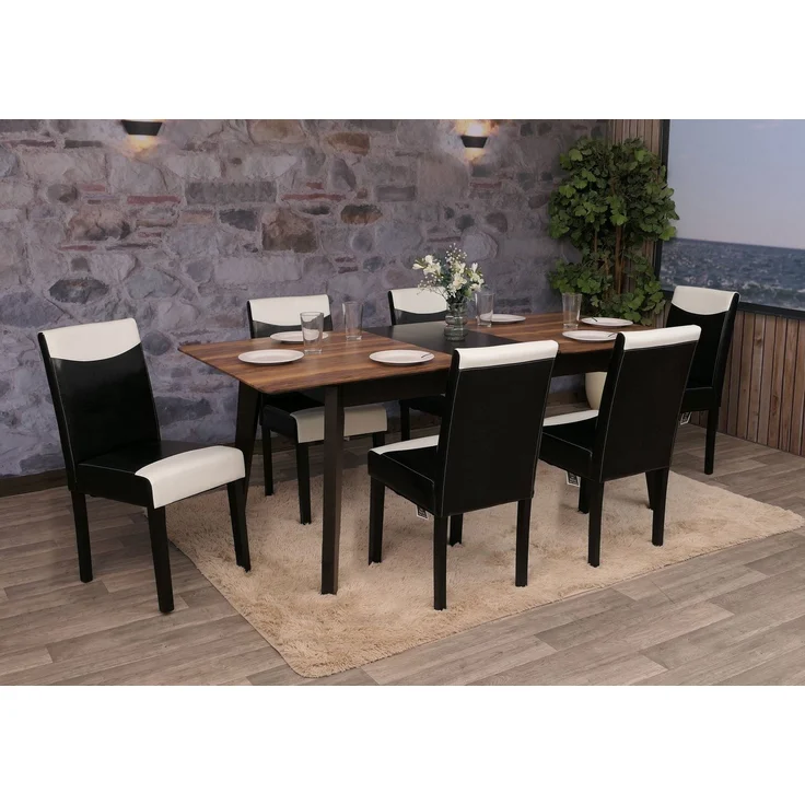 PROREGAL® Esszimmerstuhl Esszimmerstuhl klassisch und zeitlos HxBxT 90x43x56cm Material, Farbe (6 St), Mit hochwertigem Bezug, erhältlich in vielen Ausführungen – Bild 1