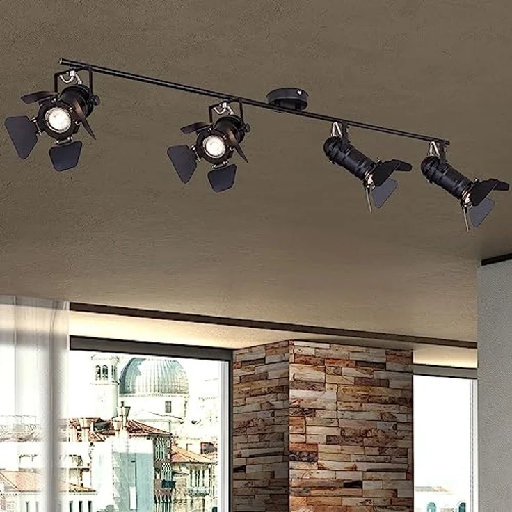 RGB LED Deckenleuchte, Spots beweglich, schwarz, L 125 cm – Bild 7