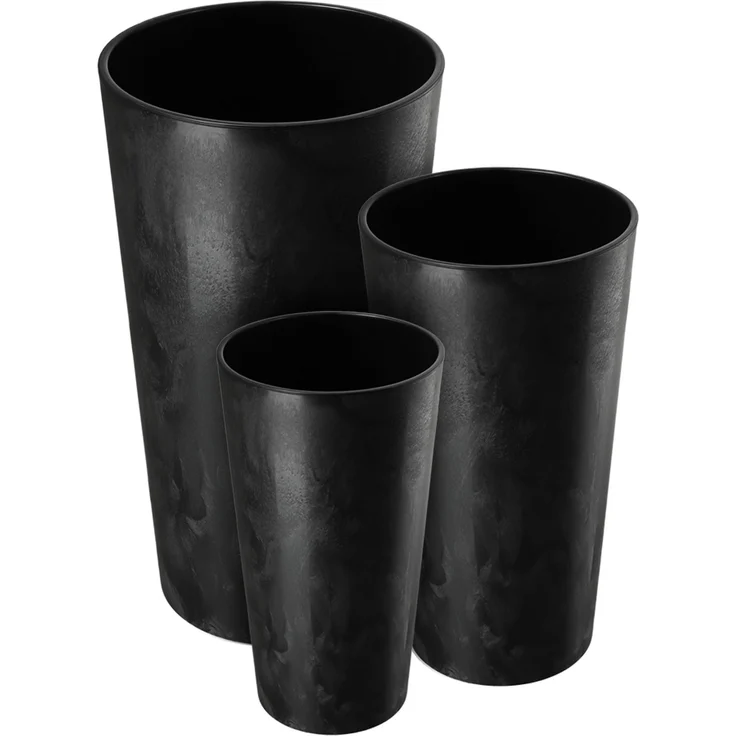 KADAX Blumentopf Blumentopf 47cm Abdeckung mit Einsatz Blumenständer Kunststoff Schwarz – Bild 5