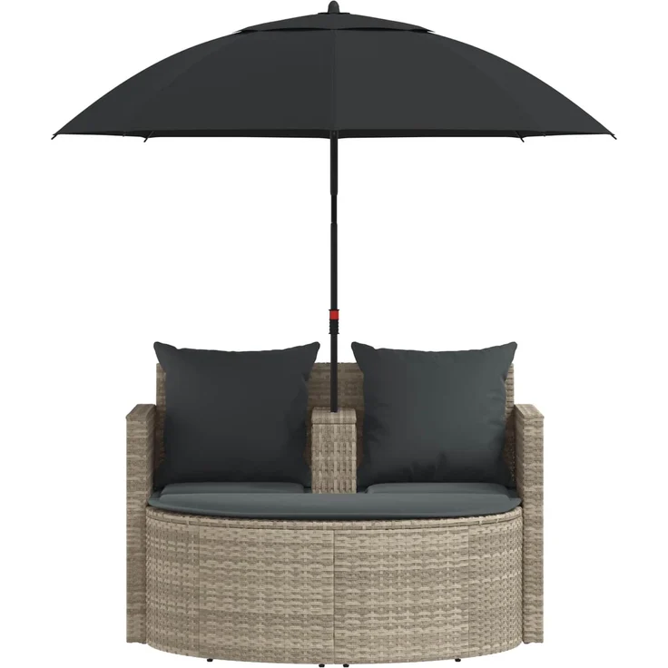 vidaXL Garten-Sofa 8 pcs Hellgrau und Dunkelgrau Poly-Rattan 42025901 – Bild 7