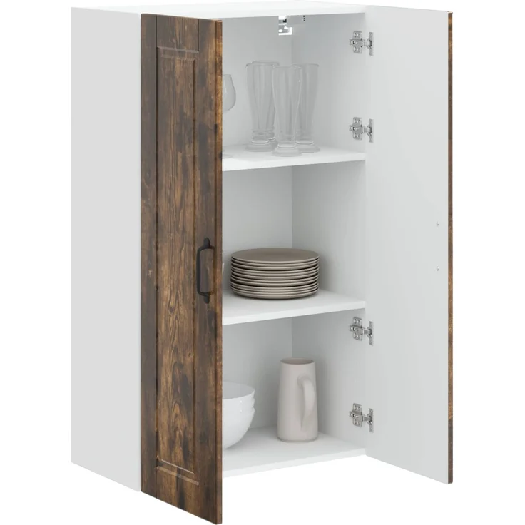 vidaXL Wandschrank PORTO Räuchereiche 60 x 31 x 100 cm Holzwerkstoff 885490 – Bild 3