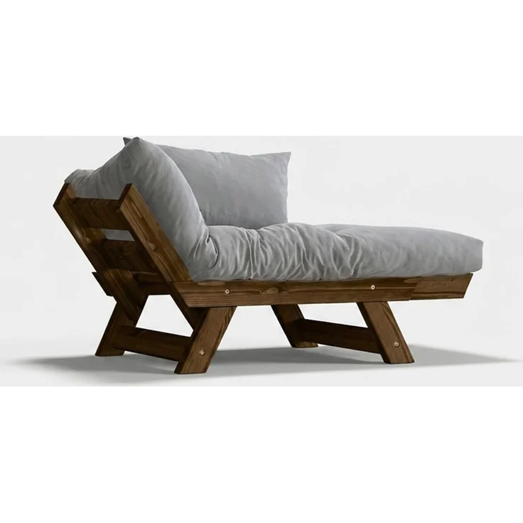 Skye Decor 'CPT8133-140' Garten-Sessel, Walnuss / Grau, 108-140 x 75 cm – Bild 3