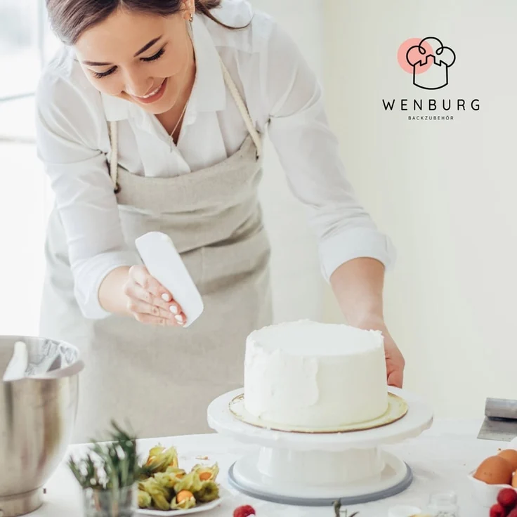 Wenburg Tortenplatte 4er-Set Tortenplatten, Pappe, Cake-Board Tortenteller beidseitig verwendbar Tortenplatte Pappe – Bild 7