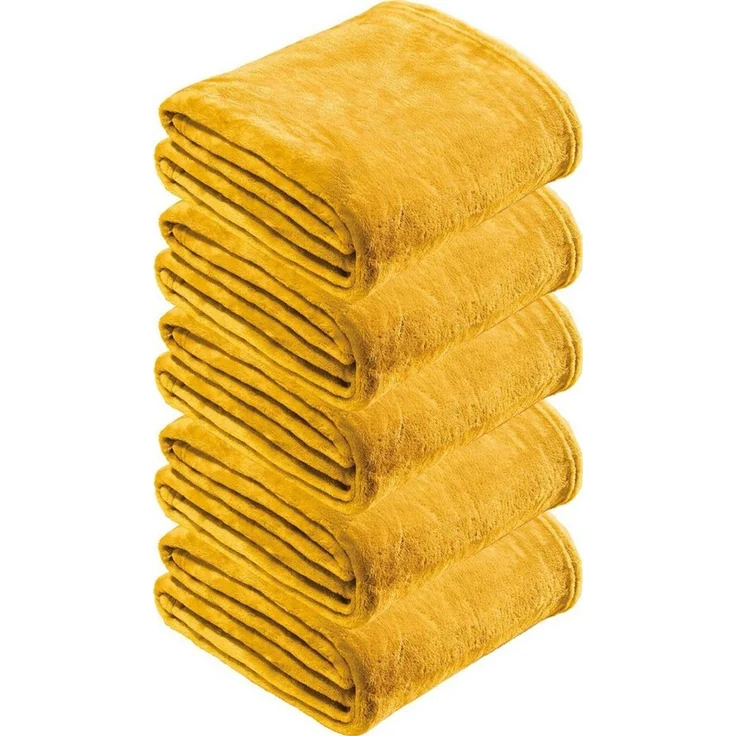 Wohndecke Wohndecke 5er-Pack "Amarillo", REDBEST, Fleece Uni – Bild 1