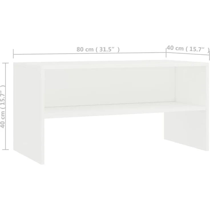 vidaXL TV-Schrank Weiß 80x40x40cm Holzwerkstoff 800054 – Bild 6