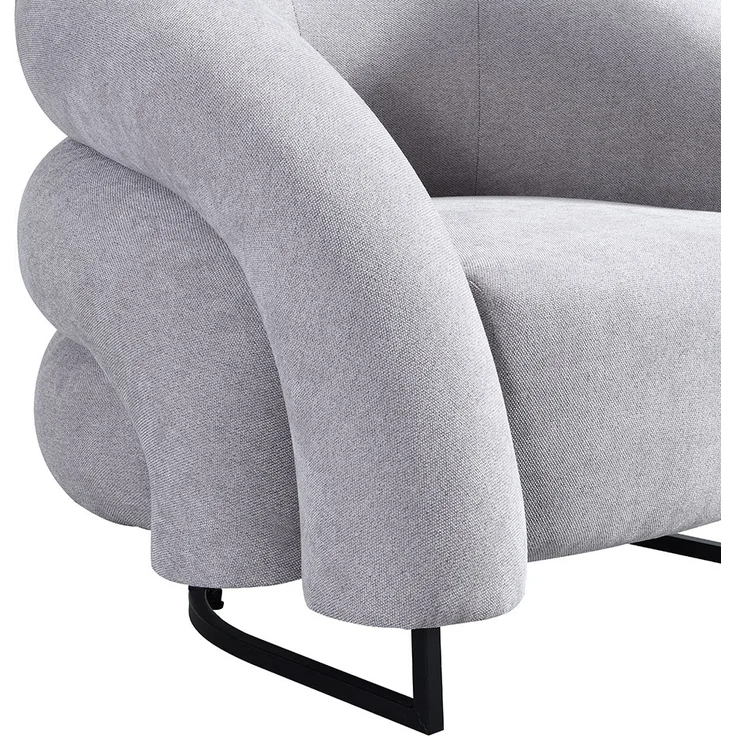 HOME DELUXE Sessel MACA - Samtgewebe Grau – Bild 6
