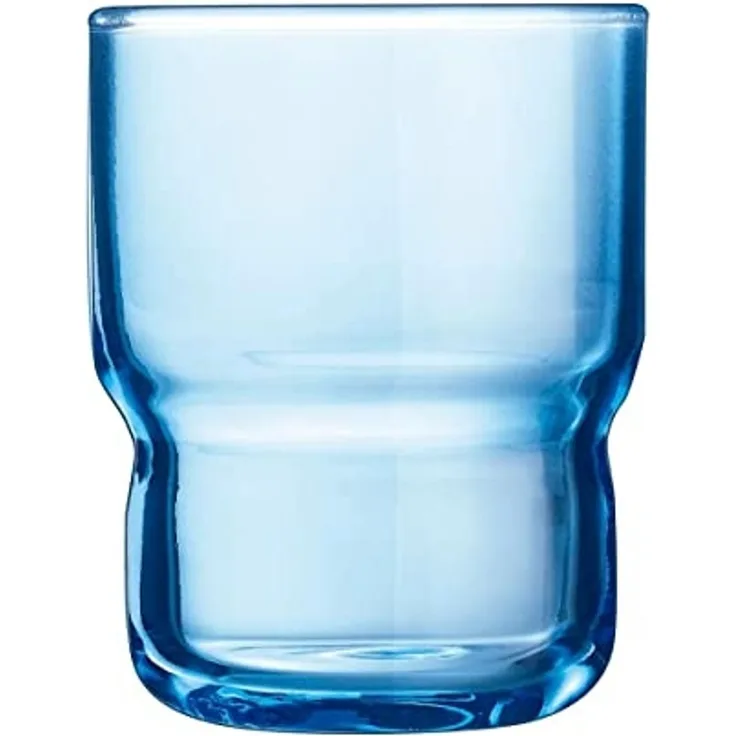 Becher Arcoroc Log Brush Blau Glas (22 Cl) (6 Stück)
