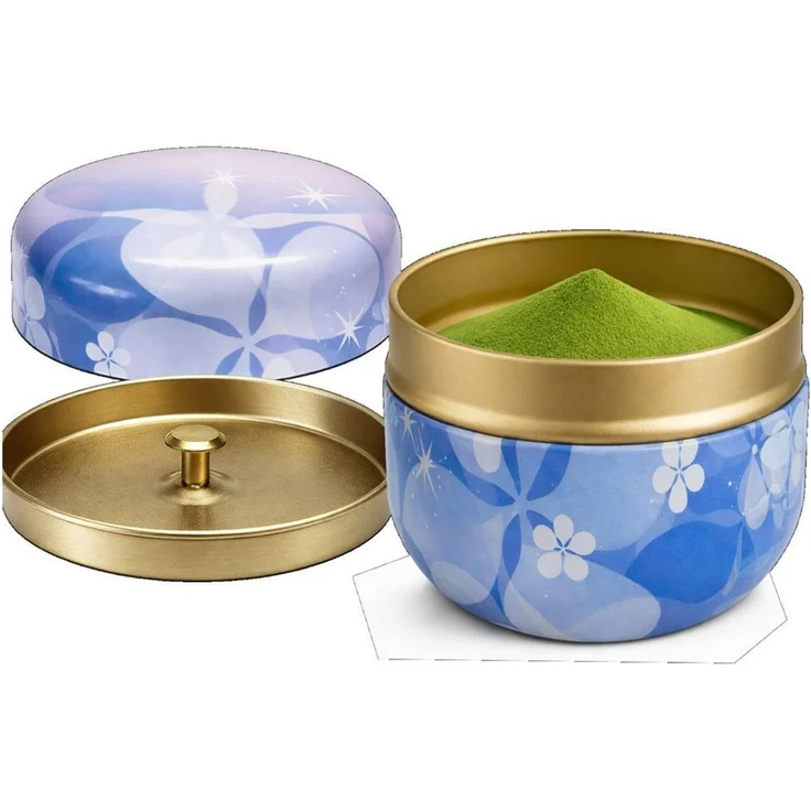 Goodwei Teedose Chazutsu Matcha Teedose aus Metall: japanisches Design, lavendel, Weißblech, (3-tlg) – Bild 1