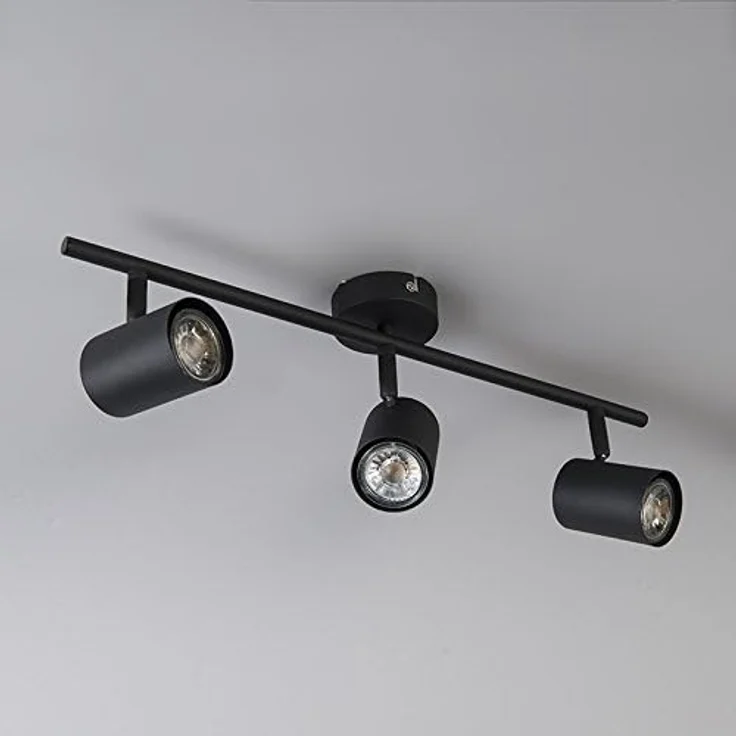 Qazqa LED Aufbaustrahler Jeana, ohne Leuchtmittel, GU10, Schwarz, Modern, Stahl, 3-flammig – Bild 7