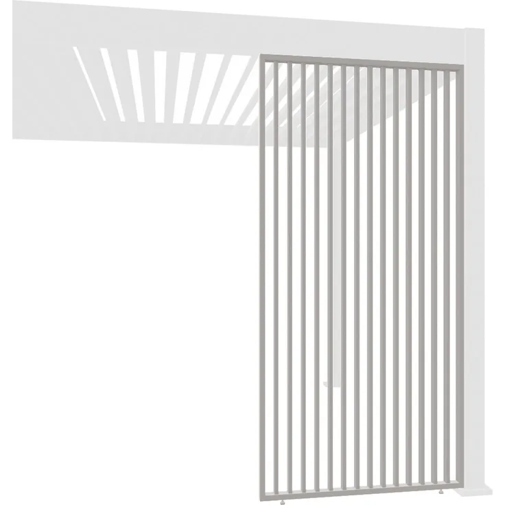 Weide Vertikale Lamellenwand für Weide Pergola | Ivory Sand | aus Aluminium