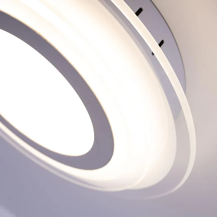 LED Deckenleuchte, Glas, Chrom, 30 cm, NANCY